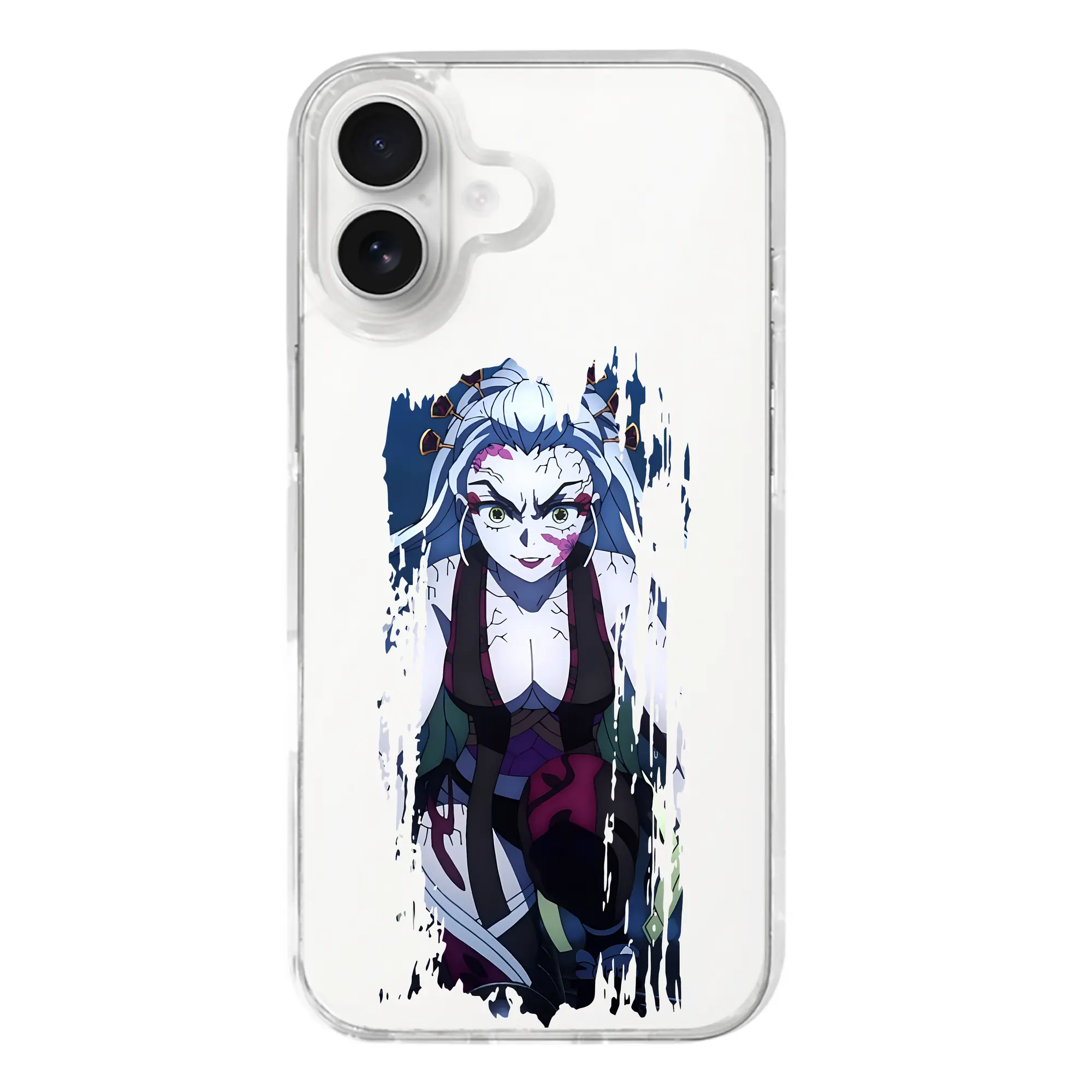 鬼滅の刃 グッズ,堕姫 - iPhone 17シリーズ 透明スマホケース – 薄型・耐衝撃・精密フィット保護カバー